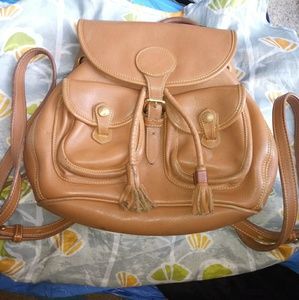 Brown Leather Backpack